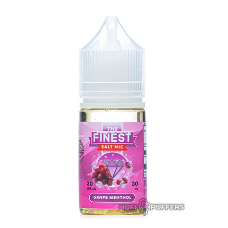 the finest salt nic grape menthol 30ml e-juice bottle