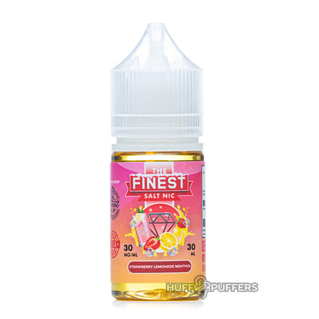 the finest salt nic strawberry lemonade menthol 30ml e-juice bottle