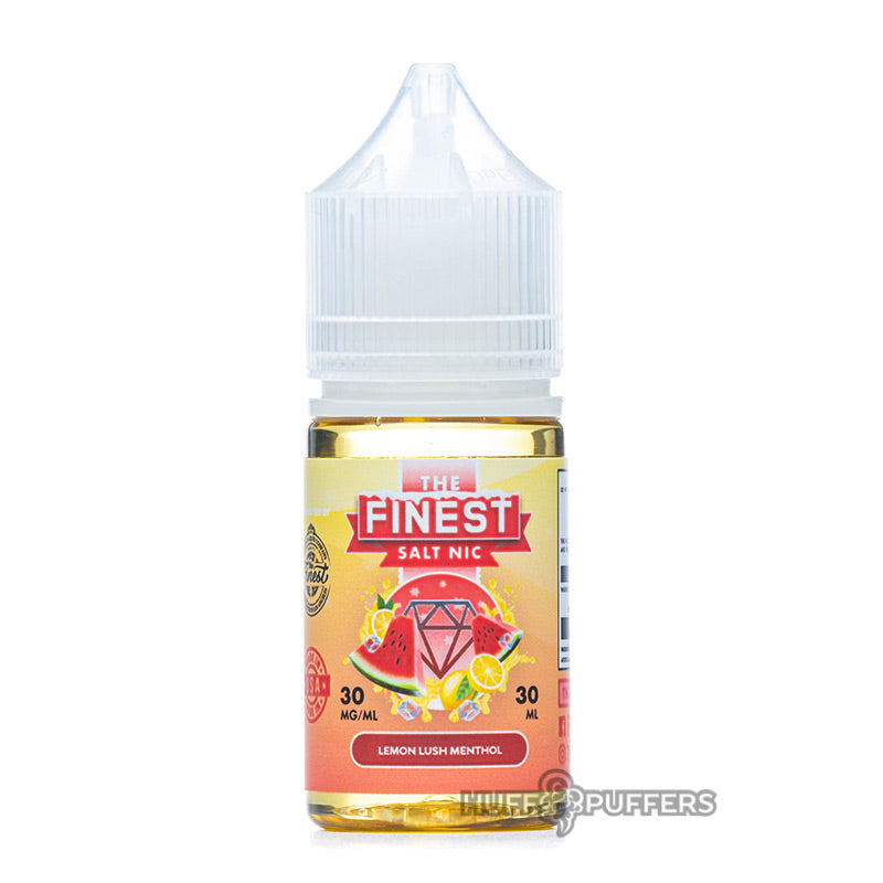 the finest salt nic lemon lush menthol 30ml e-juice bottle
