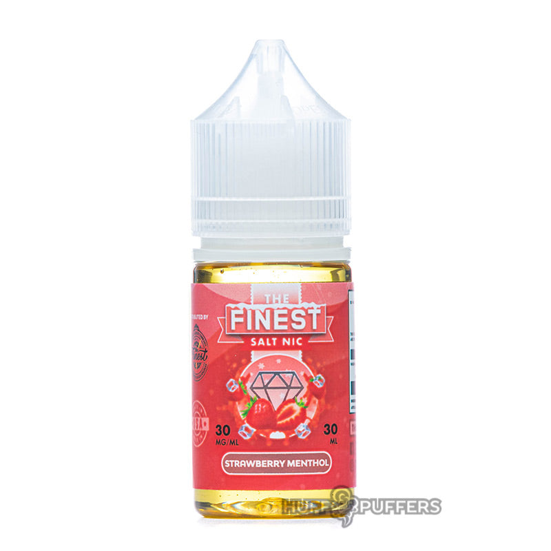 the finest salt nic strawberry menthol 60ml e-juice bottle