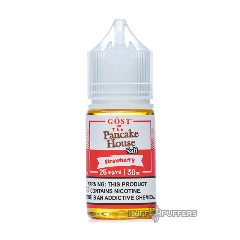 the pancake house salt strawberry 30ml e-juice bottle