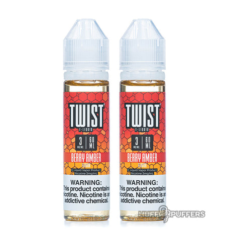 2 60ml bottles of berry amber by twist e-liquids