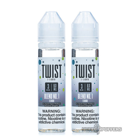 2 60 ml bottles of blend no. 1 made by twist e-liquids