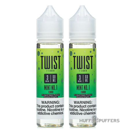 twist e liquids mint no 1 2 x 60ml e-juice bottles