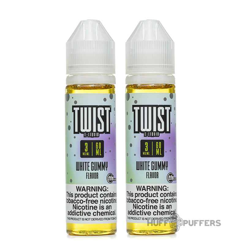 twist e-liquids white gummy 2 X 60ml e-juice bottles