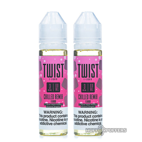 2 60ml bottles of chilled remix made by twist e-liquids