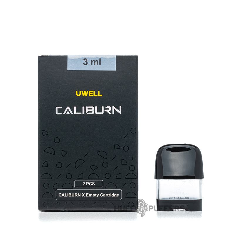 uwell caliburn x emptry cartridge replacement pod with box packaging