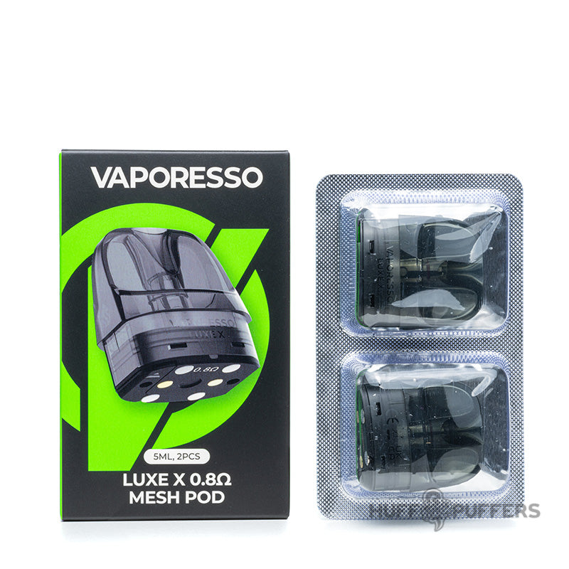 vaporesso luxe x mesh pods 0.8 ohm with box packaging