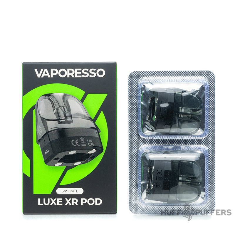 vaporesso luxe xr mtl pod 2 pack with box packaging