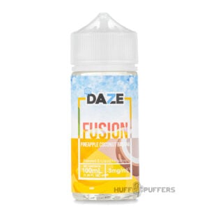 Daze-Fusion-Pineapple-Coconut-Banana-Iced-e-juice Daze Fusion Pineapple Coconut Banana Iced 100ml e-juice bottle