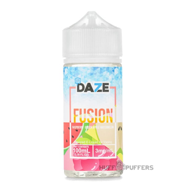 Daze-Fusion-Raspberry-Green-Apple-Watermelon-Iced-e-juice Daze Fusion Raspberry Green Apple Watermelon Iced 100ml e-juice bottle