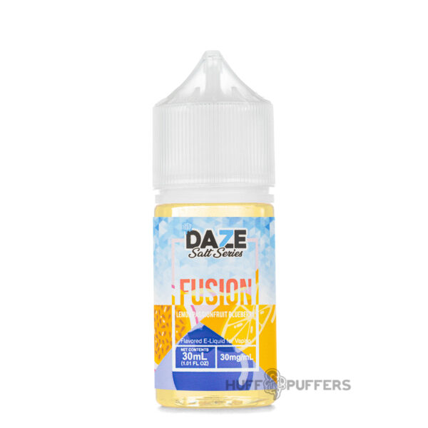Daze-Fusion-Salt-lemon-passionfruit-blueberry-iced Daze Fusion Salt Lemon Passionfruit Blueberry Iced 30ml e-juice bottle