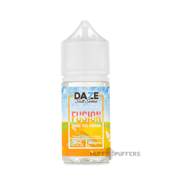Daze-Fusion-Salt-orange-yuzu-tangerine-iced Daze Fusion Salt Orange Yuzu Tangerine 30ml e-juice bottle