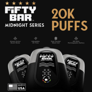 Fifty Bar Midnight Series Disposable Vape Features