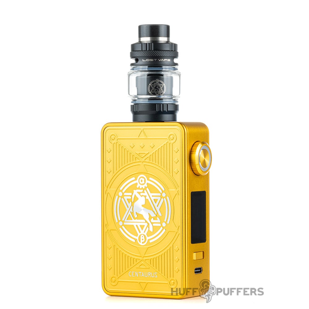 gold vape mod Lost Centaurus M200 Kit mellow Puff Count:70000 Rick And Morty Tornado