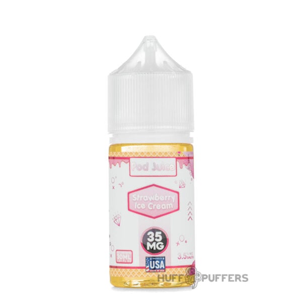Pod-Juice-Strawberry-Ice-Cream Strawberry Ice Cream Pod Juice Salt Nicotine E-Juice 30mL
