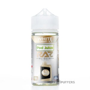 Pod-Juice-X-Raz-e-juice-white-gummy-ice pod juice x raz white gummy 100ml e-juice bottle