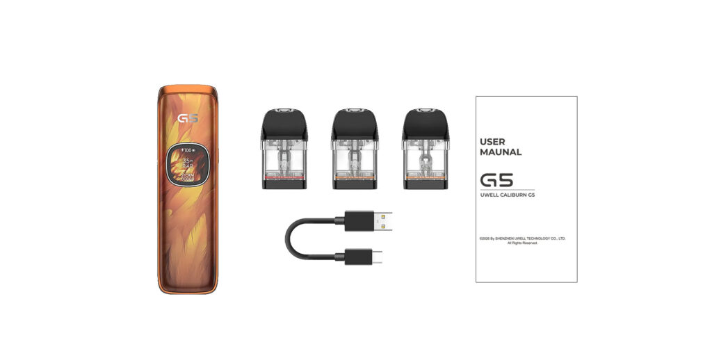 Uwell Caliburn G5 package contents