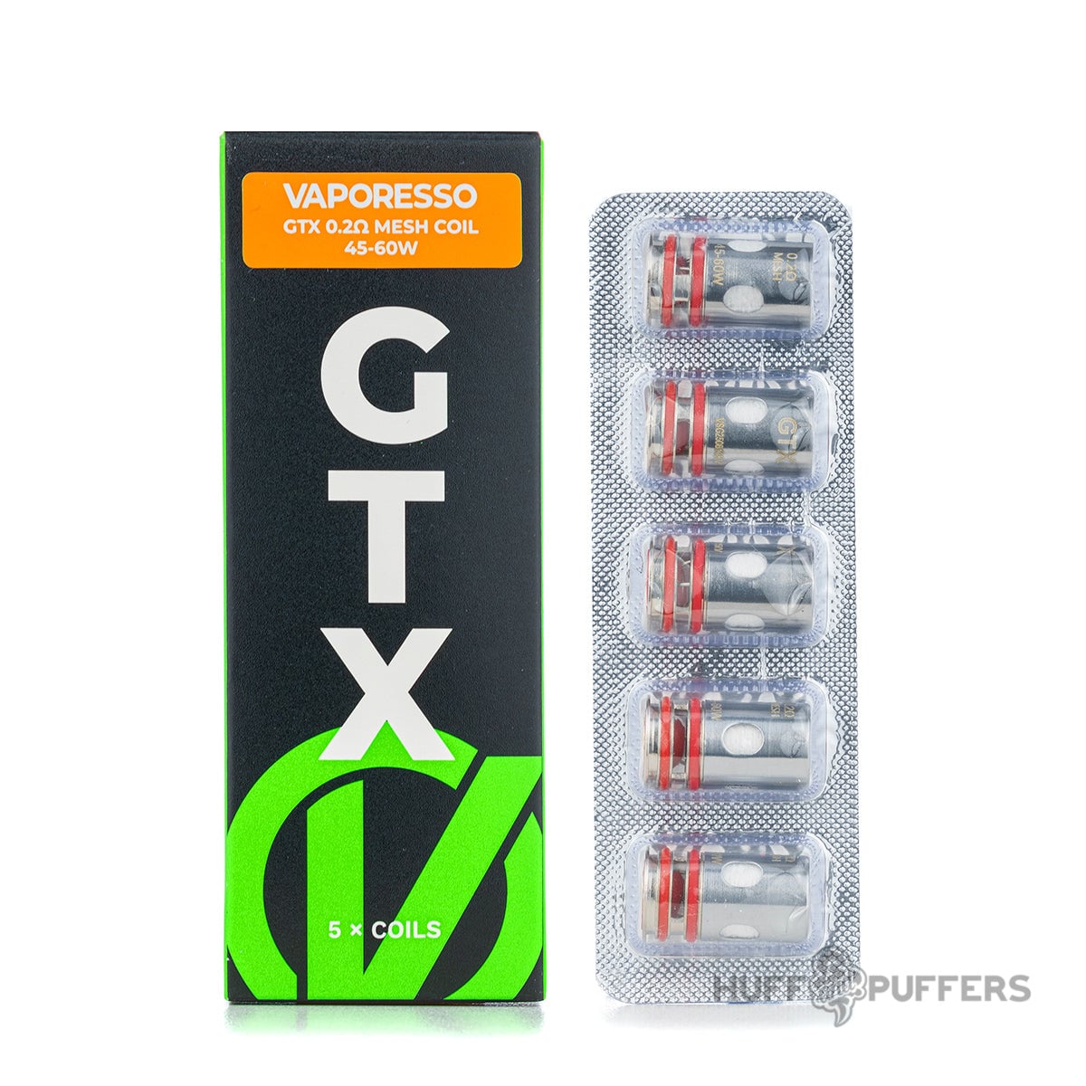 vaporesso vape coils GTX Point Breeze (Indica Hybrid) Silver Color:Black - DTL 2-Pack