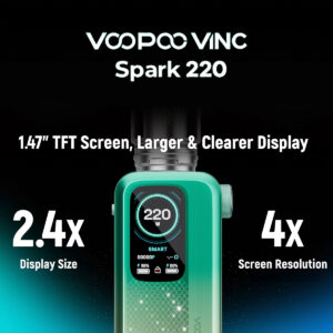 Voopoo Vinci Spark 220 Kit screen features