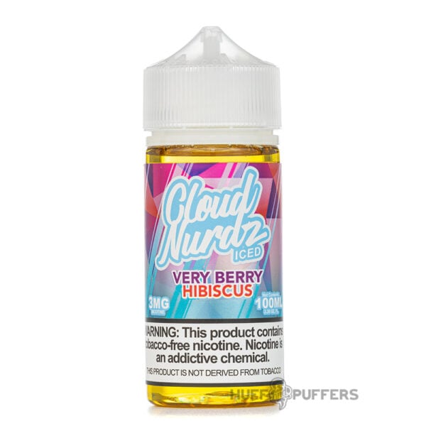 cloud nurdz tobacco Iced Very Berry Hibiscus E-Juice Blue Raspberry Lemon Salt -