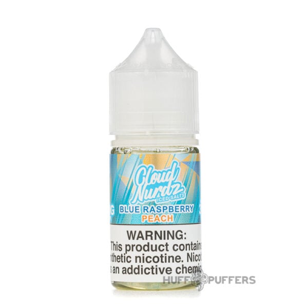 cloud-nurdz-salt-iced-blue-raspberry-peach cloud nurdz salt iced blue raspberry peach e-juice 30ml
