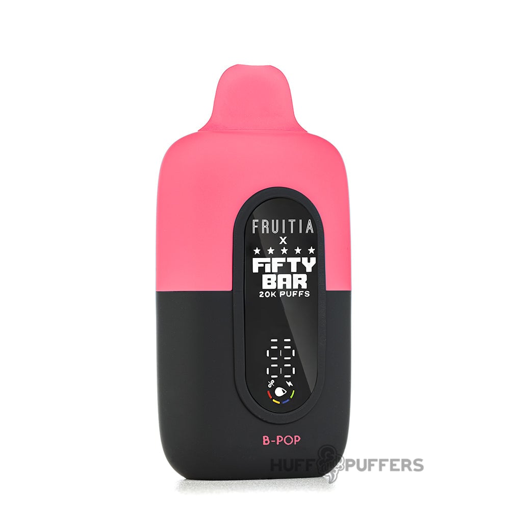 fruitia 800 mah battery vape Fifty Bar x Disposable nicsalt Choose Flavor:Strawberry Lemon Ice How To Make No