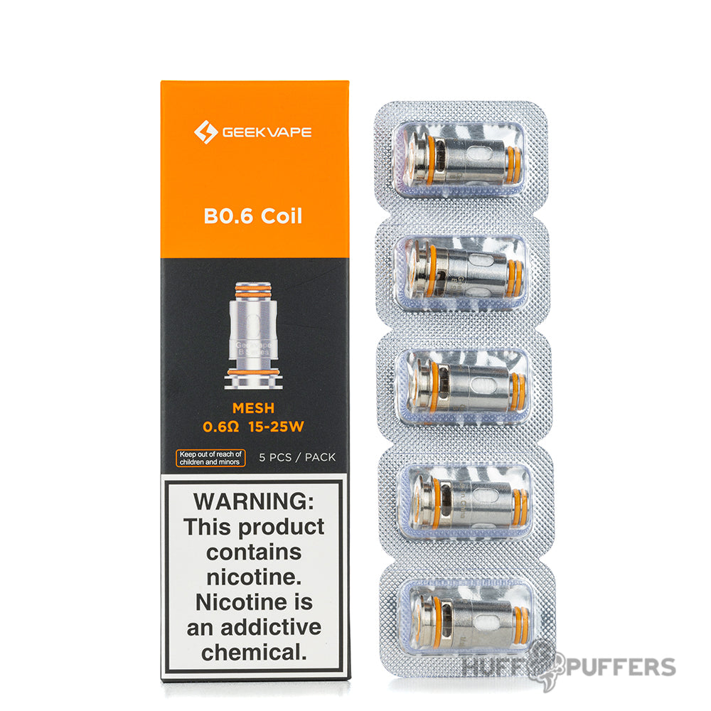 disposable vape 0.6 ohm coil Geekvape B Series Coils 5 Pack cherry gelato FLAVORS:BANANA ICE Flum Mello Watermelon Icy
