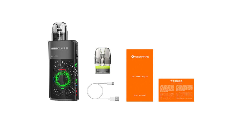 Geekvape Digi Q Vista Pod System package contents