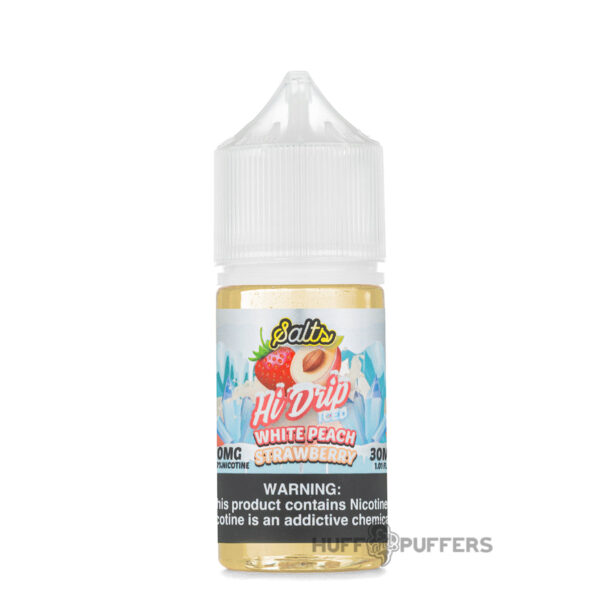 hi-drip-salts-iced-white-peach-strawberry-30ml Iced White Peach Strawberry Hi-Drip Salts E-Juice 30ml