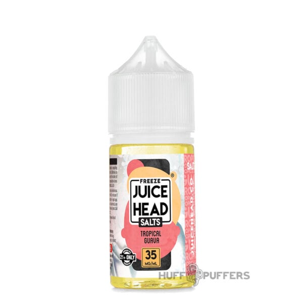 juice-head-freeze-salts-tropical-guava-guava-e-juice tropical guava juice head freeze salt nicotine 30ml e-juice bottle