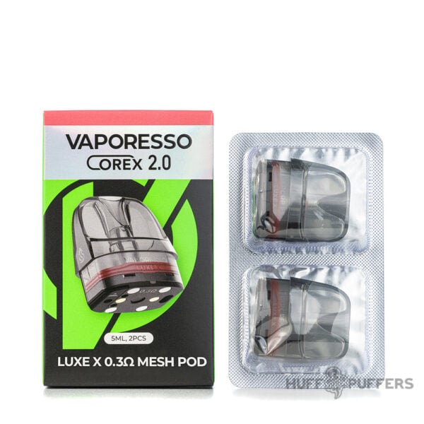 luxe-x-0.3-ohm-mesh-pod-corex-2.0 vaporesso luxe x 0.4 ohm pods corex 2.0