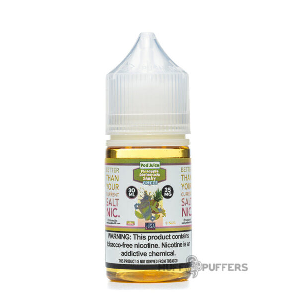 pod-juice-pineapple-lemonade-slushy-freeze pod juice pineapple lemonade slushy freeze 30ml salt nicotine e-juice bottle