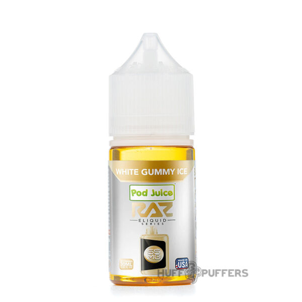 pod-juice-x-raz-salt-e-juice-white-gummy-ice Pod Juice X Raz Salt -White Gummy Ice 30mL e-juice bottle