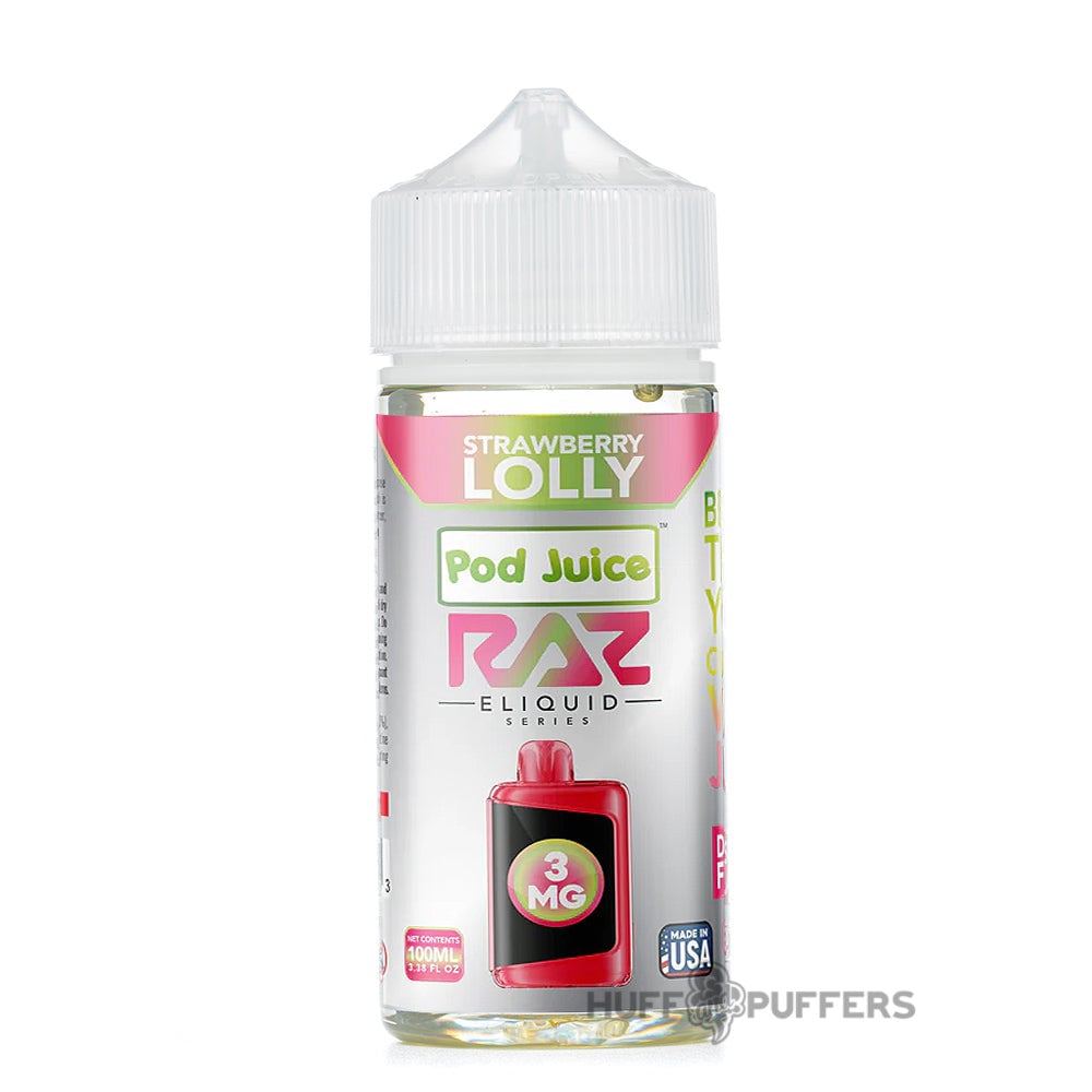 strawberry raz vape Lolly 100mL E-Juice Geekbar Zero Nicotine | Ram accessories Variant:Luscious Watermelon