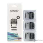 Smok Novo 4 Empty Pods Transparent Black 3 pack with packaging