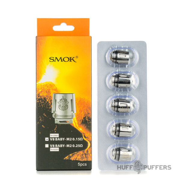 smok-tfv8-baby-m2-coils smok tfv8 baby m2 coils 5 pack with box packaging