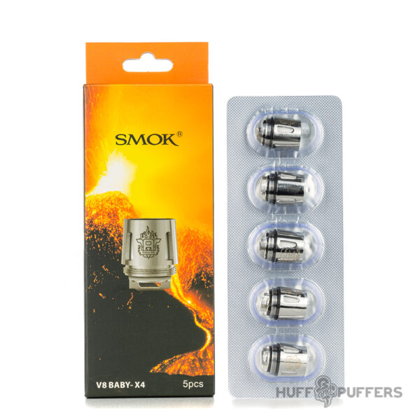 smok-tfv8-baby-x4-coils Smok V8 Baby X4 Coils with packaging