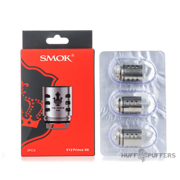 smok-v12-prince-x6-coils Smok V12 Prince X6 Coils with packaging