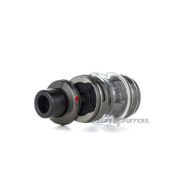 vaporesso-itank-t-grey-side-view-top-slide-opened Vaporesso iTank T laying down view of top fill port