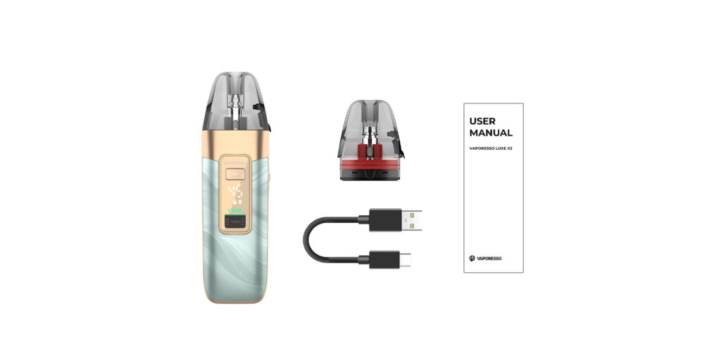 Vaporesso Luxe X3 Pod System package contents