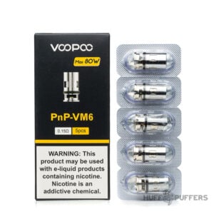 voopoo-pnp-vm6-coils Voopoo PnP-VM6 0.15 ohm Coils 5-pack with packaging
