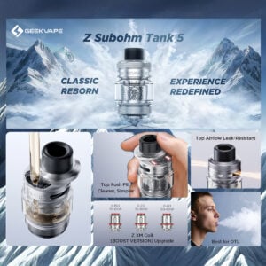 Geekvape Z Sub Ohm Tank 5 features