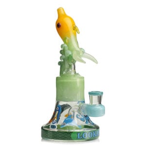 Lookah-Bong-Cool-Ocean-World-Artistic-Dab-Rig-green green lookah Cool Ocean World Artistic Dab Rig