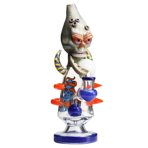 Lookah-Cool-Skull-Bone-Glass-Dab-Rig-dark-blue dark blue Lookah 11" Cool Skull Bone Glass Dab Rig