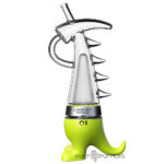 neon green lookah dinosaur electric dab rig