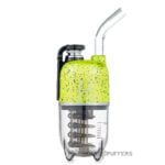 neon green black spatter lookah dragon egg dab rig