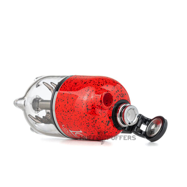 lookah-dragon-egg-electric-dab-rig-red-laying-down-top-view-with-straw-removed-and-cap-off Lookah Dragon Egg Electric Dab rig laying down top view