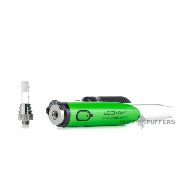 Lookah Seahorse King Electric Nectar Collector laying down with 510 coil