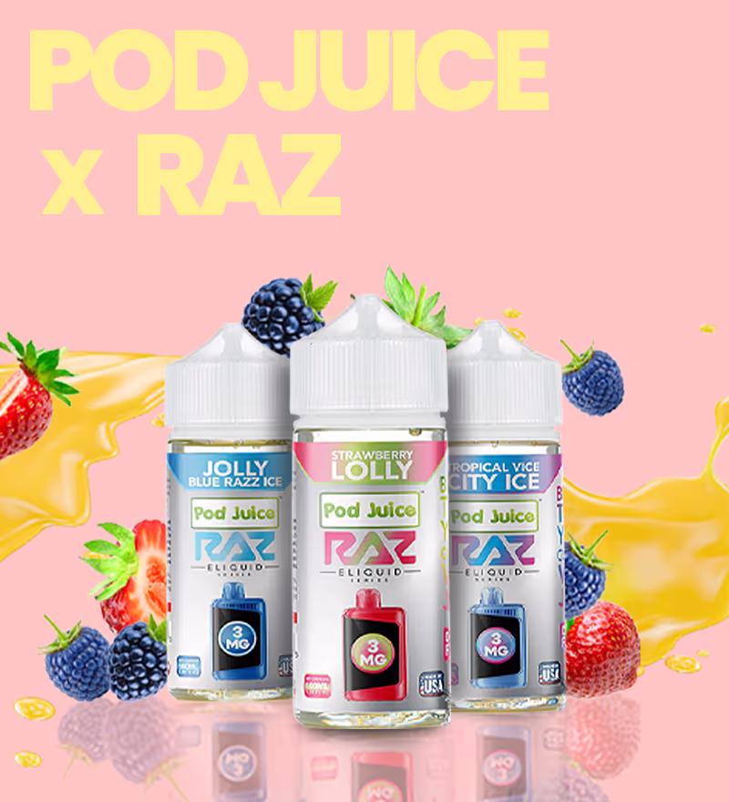 pod juice x raz e juice mobile banner copy Pod Juice x RAZ E-Juice mobile banner